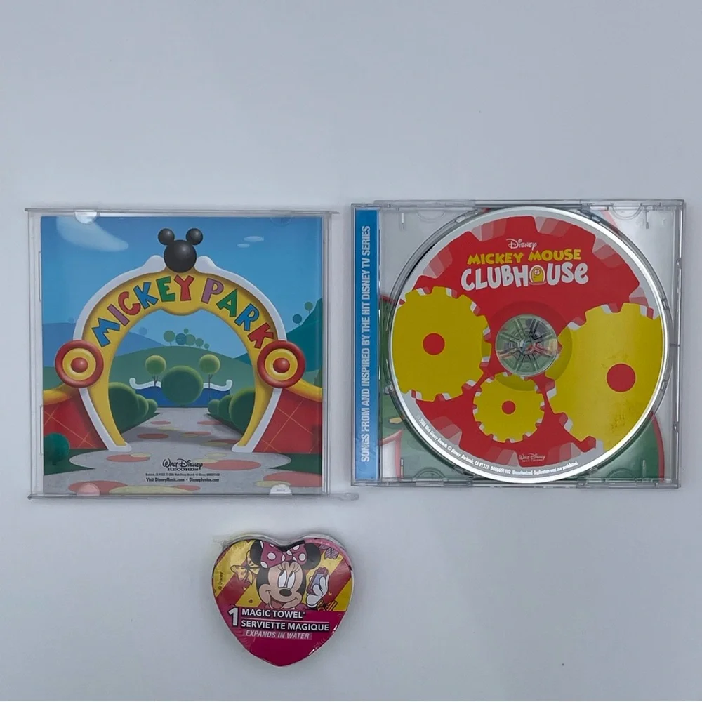Disney Junior Mickey Mouse Clubhouse CD + Minnie Magic Towel Bundle